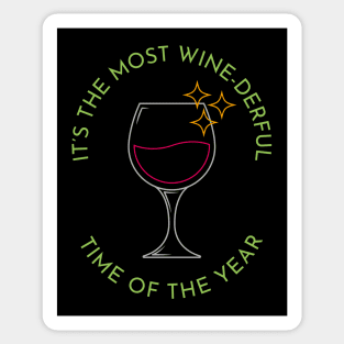 It's the most wine-derful time of the year Sticker